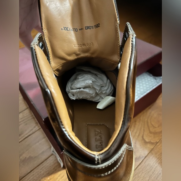 NWT Bally Eroy 582 Brown Brushed High Tops Sneakers US 11 - Picture 5 of 5